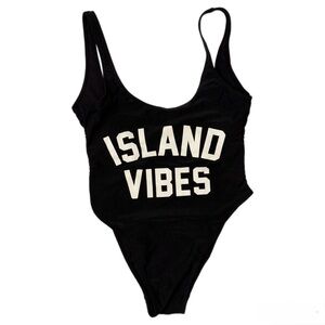 Island Vibes Women's One Piece Black Swimsuit